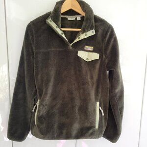 L.L.Bean Hi-Pile Fleece Pullover Women's Size M Forest Green